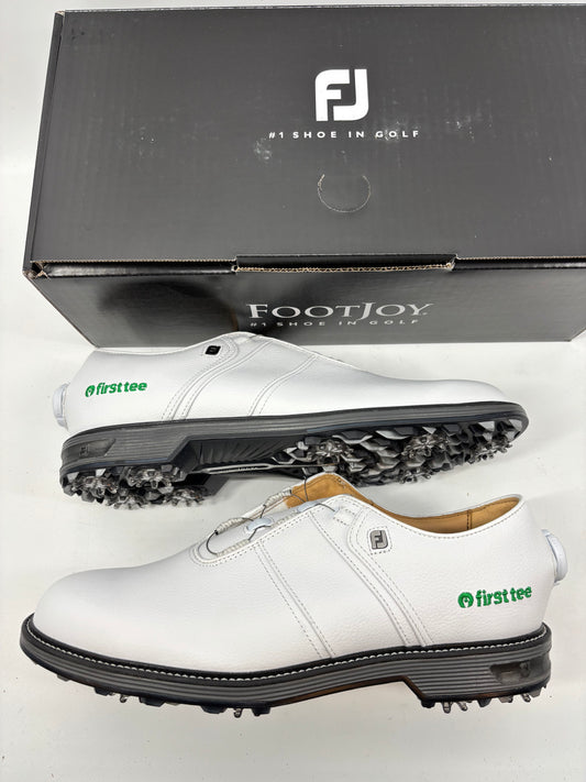 Footjoy Myjoys Premiere Series BOA Packard Golf Shoes White First Tee 9.5 Medium