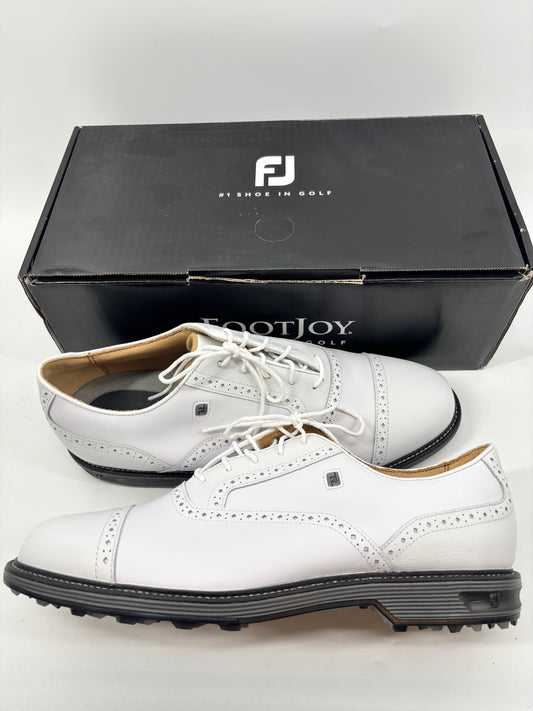 Footjoy Myjoys Premiere Series Tarlow Spikeless Golf Shoes Custom White 12.5 W