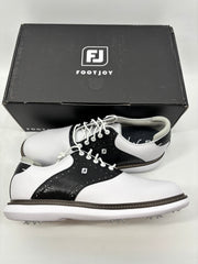 Footjoy Myjoys Traditions Series Golf Shoes White Black Size 9 Medium