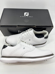 Footjoy Myjoys Traditions Series Golf Shoes White Black Custom 11 Medium