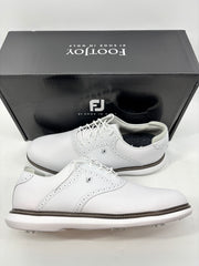 Footjoy Myjoys Traditions Series Golf Shoes White Pebble Custom 15 Medium