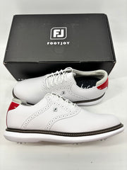 Footjoy Myjoys Traditions Series Golf Shoes White Red Custom 11 Medium