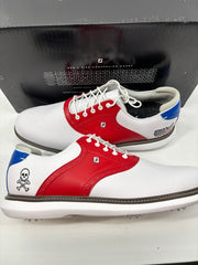 Footjoy Myjoys Traditions Series Golf Shoes White USA SKULL Custom 15 Medium