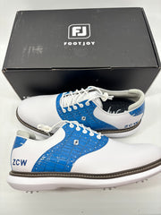 Footjoy Myjoys Traditions Series Golf Shoes White Blue Custom 9.5 Medium