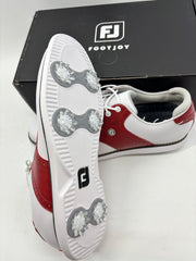 Footjoy Myjoys Traditions Series Golf Shoes Womens White Red Size 10 Medium