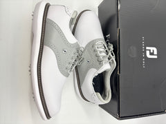 Footjoy Myjoys Traditions Series Golf Shoes White Grey 9.5 Wide