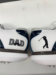 Footjoy Myjoys Traditions Series Golf Shoes White Blue Dad Golfer 12.5 M