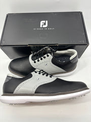 Footjoy Myjoys Traditions Series Golf Shoes Custom Black Grey 12.5 Medium