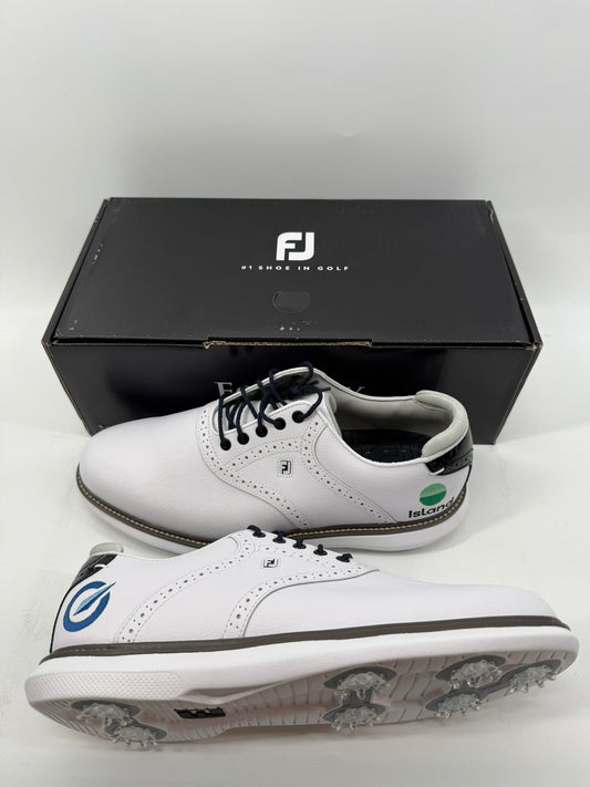 Footjoy Myjoys Traditions Series Golf Shoes White Mid Atlantic Logo 11 Wide