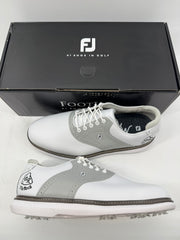 Footjoy Myjoys Traditions Series Golf Shoes White Pebble The Rock 9.5 Wide