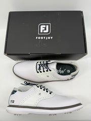 Footjoy Myjoys Traditions Series Golf Shoes White 112 Two Horseshoes 10.5 Medium