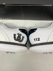 Footjoy Myjoys Traditions Series Golf Shoes White 112 Two Horseshoes 10.5 Medium