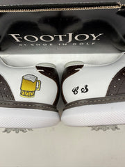 Footjoy Myjoys Traditions Series Golf Shoes White Brown Beer Mug 9.5 Medium