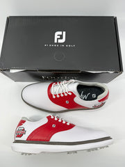 Footjoy Myjoys Traditions Series Golf Shoes White Denison University 8.5 Medium