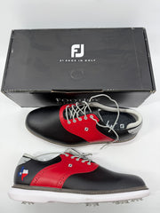 Footjoy Myjoys Traditions Series Golf Shoes Black Lone Star MWK 11.5 Extra Wide