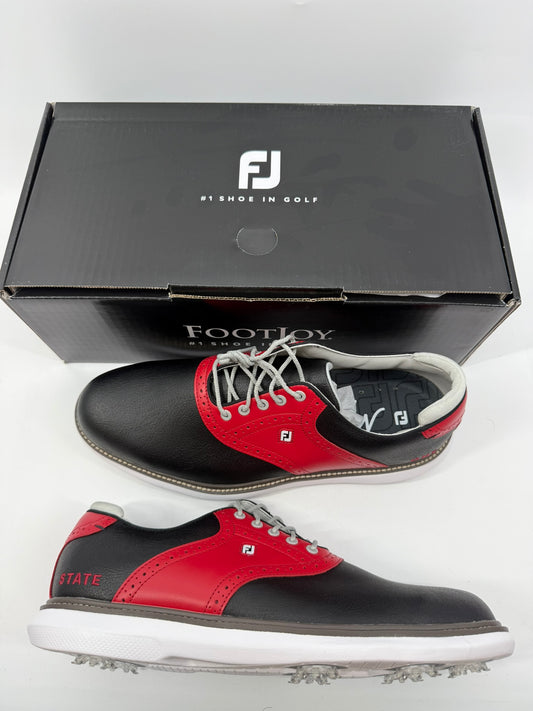 Footjoy Myjoys Traditions Series Golf Shoes Black Red Ohi State 11.5 Medium