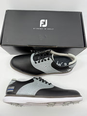 Footjoy Myjoys Traditions Series Golf Shoes Black Thin Blue Line Flag 12 Medium