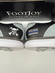 Footjoy Myjoys Traditions Series Golf Shoes Black Thin Blue Line Flag 12 Medium