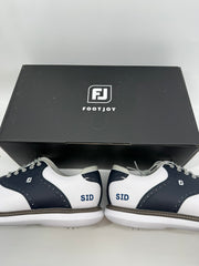 Footjoy Myjoys Traditions Golf Shoes Custom White Navy SID 11 Extra Wide