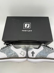 Footjoy Myjoys Traditions Golf Shoes Custom White Gray Texas Cross 9 Medium