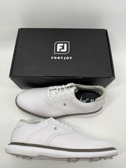 Footjoy Myjoys Traditions Golf Shoes Custom White White 11.5 Wide