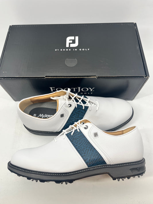 Footjoy Myjoys Premiere Series Packard Golf Shoes Custom White Blue 11 Medium