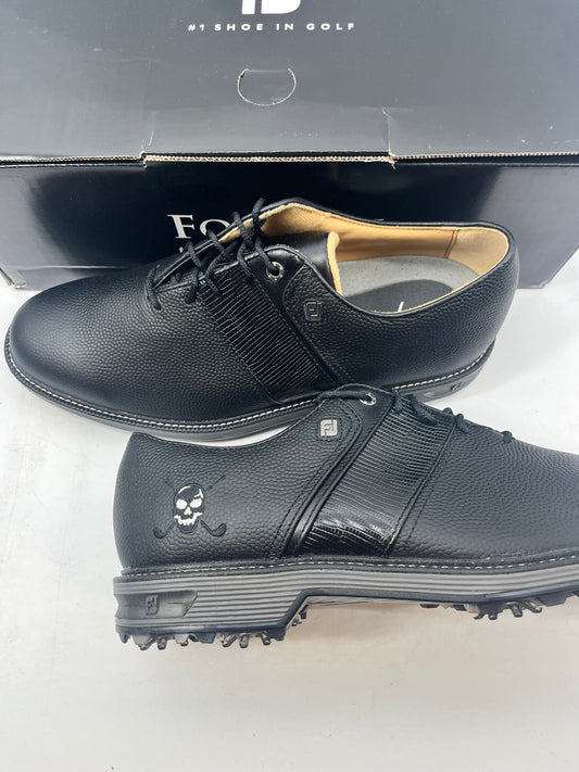 Footjoy Myjoys Premiere Series Packard Golf Shoes Custom Black Skull 10 Medium