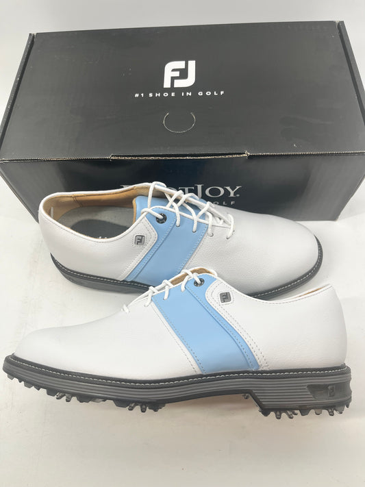 Footjoy Myjoys Premiere Series Packard Golf Shoes Custom White UNC Blue 8 M