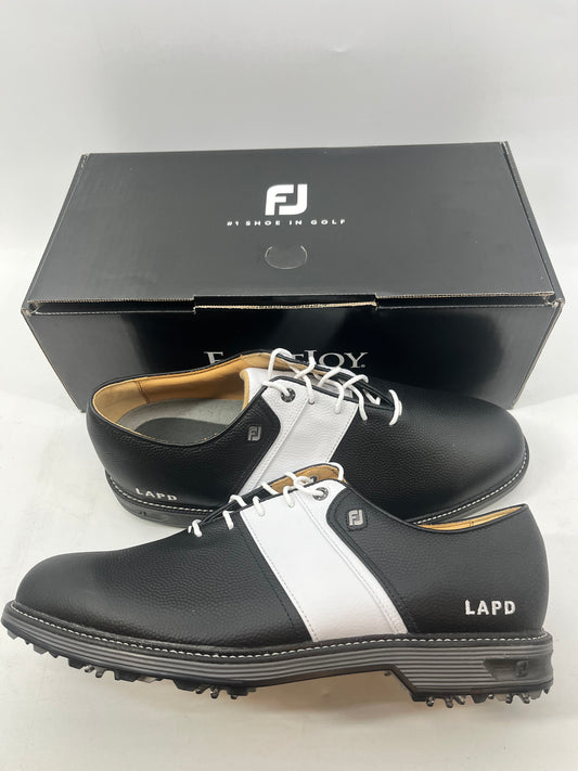 Footjoy Myjoys Premiere Series Packard Golf Shoes Custom Black LAPD 12 Wide