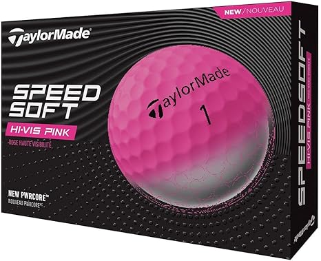 TaylorMade SpeedSoft HI-VIS Pink Golf Balls