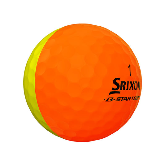 Srixon Q-Star Tour Divide Brite - Yellow & Orange 1 Dozen Golf Balls