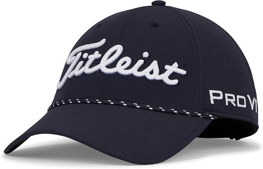 Titleist Golf Tour Breezer Hat 2025 Navy White Adjustable Closure