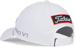 Titleist Golf Tour Breezer Hat 2025 White Gray Adjustable Closure