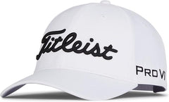 Titleist Golf Tour Performance Hat 2025 White Black Adjustable Closure