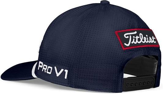 Titleist Golf Tour Rope Hat 2025 Navy White Mesh Material Adjustable Back