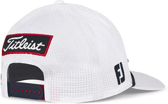 Titleist Golf Tour Rope Hat 2025 White Navy Red Mesh Material Adjustable Back