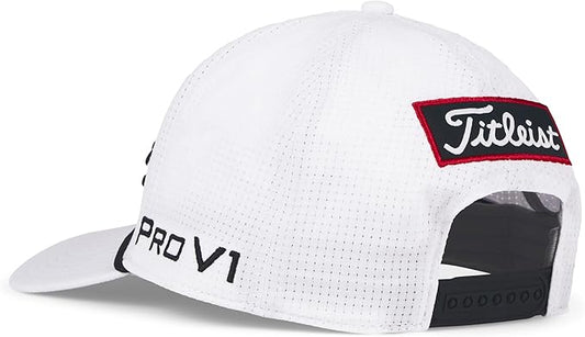 Titleist Golf Tour Rope Hat 2025 White Black Mesh Material Adjustable Back