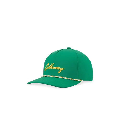 Callaway 2025 Birdie Putt Rope Hat Green Yellow Performance Cap