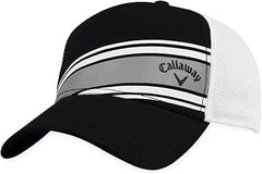 Callaway 2018 Stripe Mesh Hat Performance Snapback One Size Black White