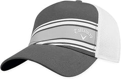 Callaway 2018 Stripe Mesh Hat Performance Snapback One Size Charcoal White
