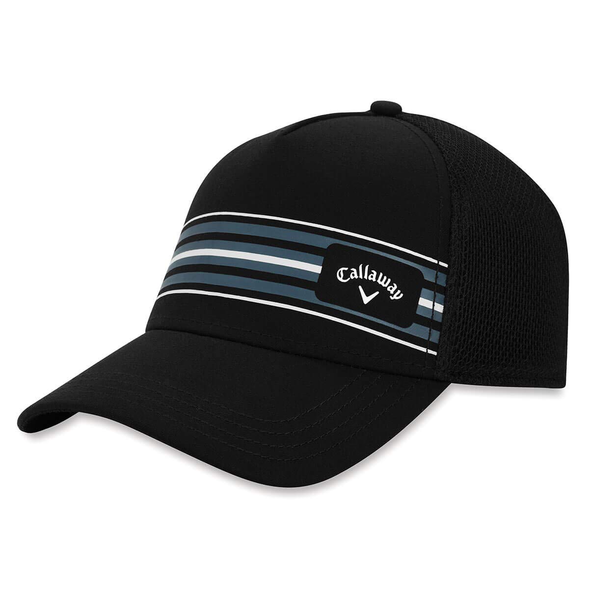 Callaway 2019 Stripe Mesh Hat Performance Snapback One Size Black/Black/Titanium