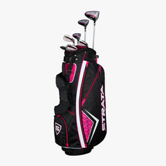 Callaway Strata 11 Piece Complete Set Women's LH Graphite Light Black Pink