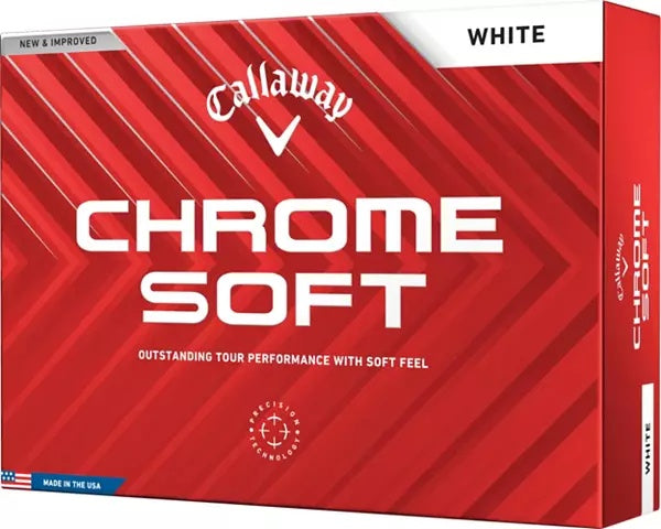 Callaway Chrome Soft White Golf Balls 2024 - 1 Dozen