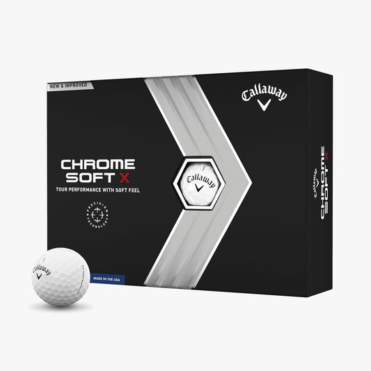 Callaway Chrome Soft X White Golf Balls 2023 - 1 Dozen