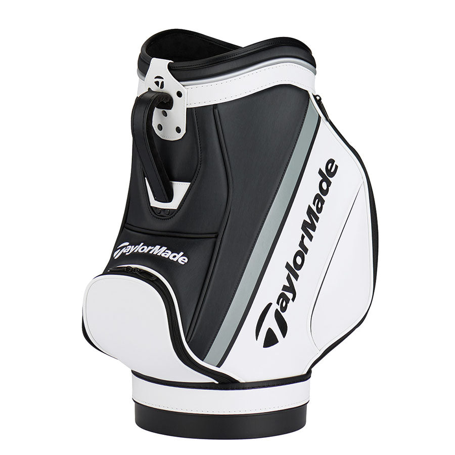 TaylorMade Den Caddie NEW Black White Gray Storage Caddie Synthetic Leather