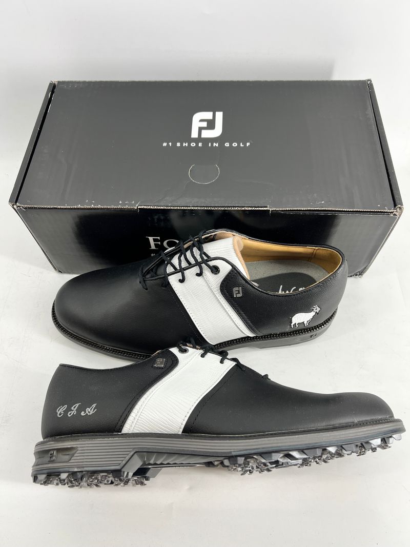 Footjoy Myjoys Premiere Series Packard Golf Shoes Black White CJA 10.5 M