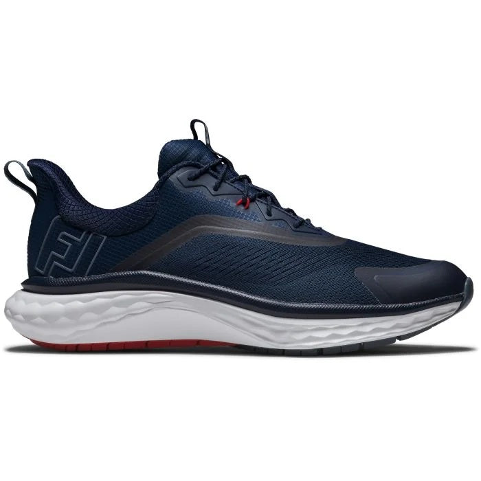 Footjoy Golf Shoes Quantum 56995 Style 9.5 Medium Mens Navy White Red