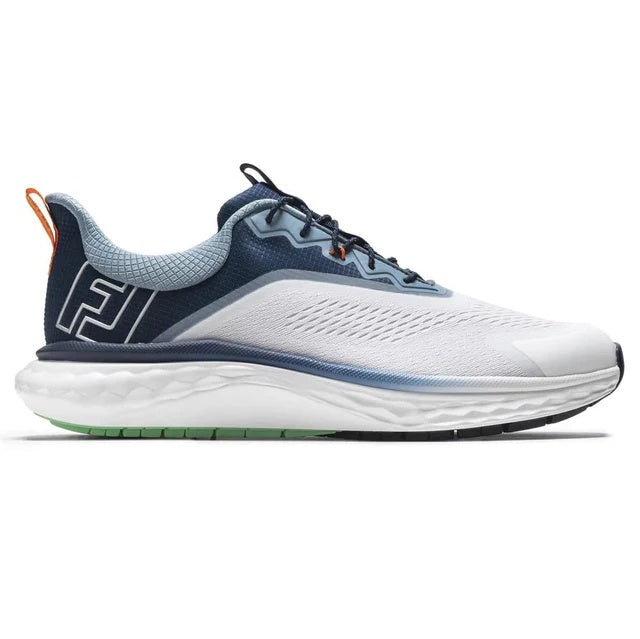 Footjoy Golf Shoes Quantum 57041 Style 9.5 Medium Mens White Navy Green