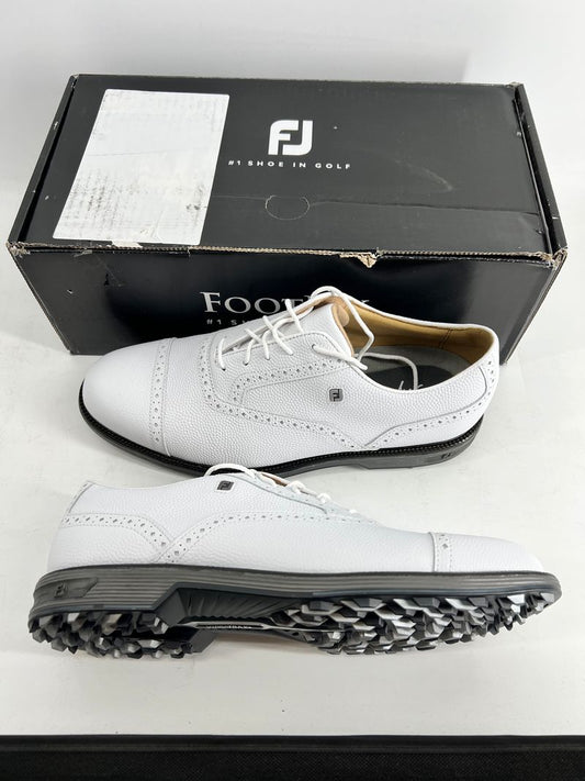 Footjoy Myjoys Premiere Series Tarlow Spikeless Golf Shoes White 10.5 M