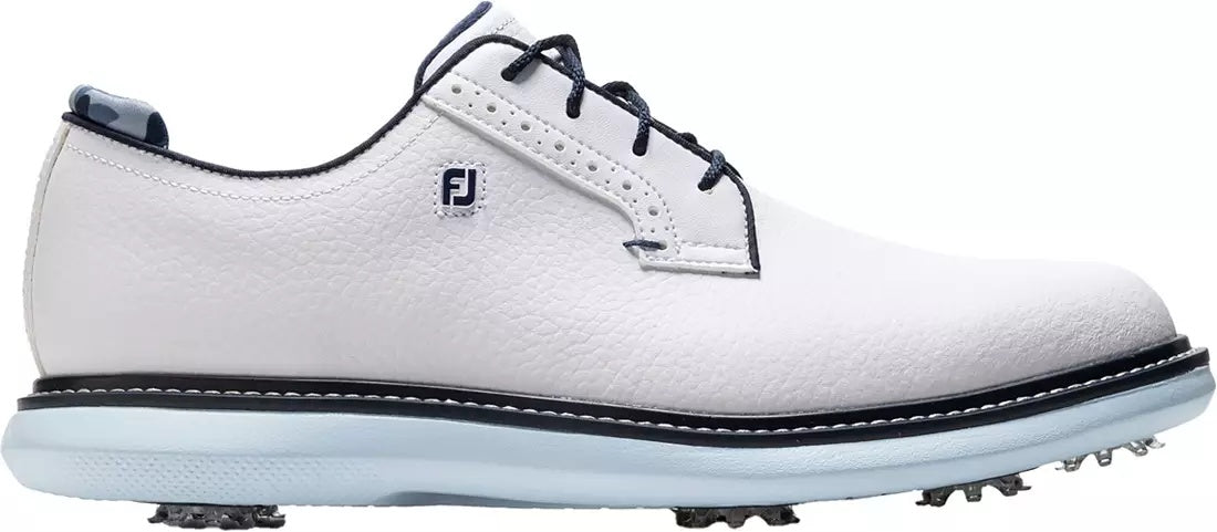 Footjoy Golf Shoes Traditions Blucher 57972 Style 9.5 Medium Mens White Navy